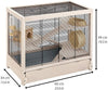 Hamster habitat cage hamster villa sturdy wooden structure black(US - Bradys Pets