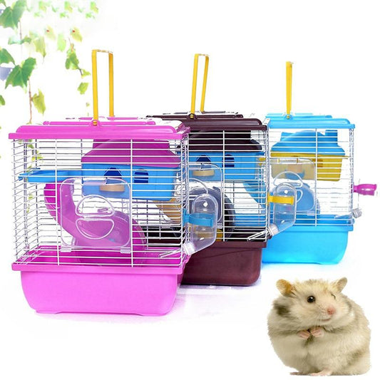 Pet Cage Hamster Cottage with Transparent Skylight Double Layer House - Bradys Pets