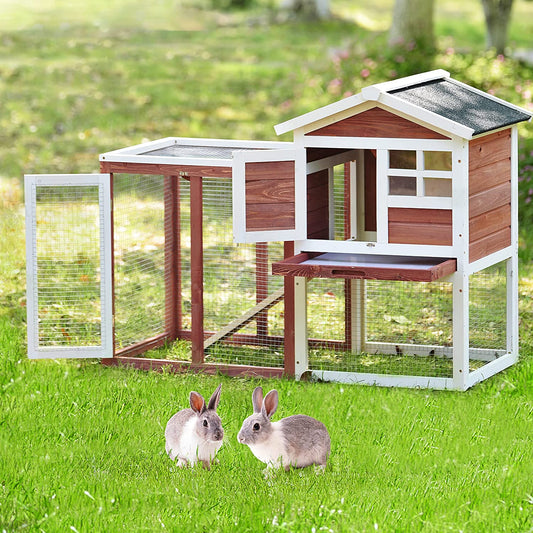 Wooden Rabbit House Rabbit House Outdoor Wooden Coop With Ventilation - Bradys Pets