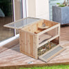 PawHut Wooden Hamster Cage 2 Levels Small Animals - Bradys Pets